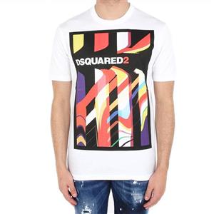DSQUARED2 Men's Abstract Stud Fit T Shirt 