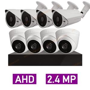 پکیج کامل 8 دوربین مداربسته 2 مگاپیکسل AHD TMEZON Pack OSD Camera 4 in 1 CVI TVI CVBS 1080P 2.0MP 3.6mm Outdoor Indoor 36IR LEDs Day Night Vision Weatherproof Color with WDR White Balance 