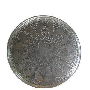 بشقاب قلم زنی  هنر اصفهان مشبک طرح 1 