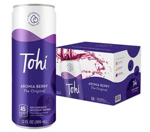 TOHI Aronia Berry Beverages – 30% Aronia Berry Juice | Non Carbonated Drink | A Healthy Drink, Aronia Juice, Natural, Antioxidant Beverage w/ Monk Fruit Sweetener | 45 Calories (12/12 fl oz) 