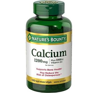 Nature's Bounty Calcium Absorbable 1200 mg with Vitamin D Liquid Filled Soft Gels, 120 Count 