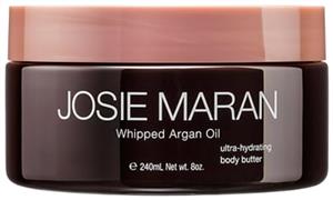 Josie Maran Whipped Argan Oil Body Butter - Immediate, Lightweight, and Long-Lasting Nourishment to Soften and Hydrate Skin (240ml/8.0oz, Honeysuckle Vanilla) 