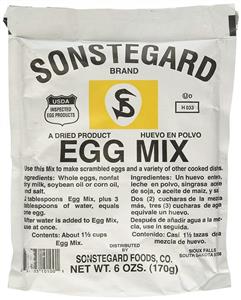 Powdered Eggs Dried Egg Mix for Scrambled Eggs, Baking, Camping 6 oz by Sonstegard 