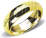 Sping Jewelry 6mm Dome The One Ring Lord of The Rings Style Tungsten Gold Plated Tungsten Carbide Lord Rings Laser