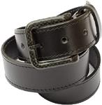 New Ferrer Men's Leather Metal free Belt: Carbon Fiber Buckle: Airport Friendly: Hypoallergenic TSA Belt