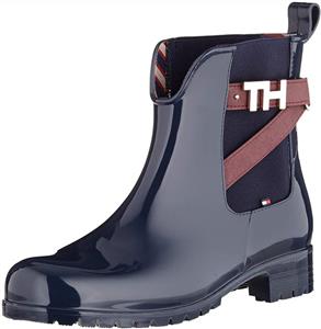 Tommy Hilfiger Th Hardware Rubber Bootie Midnight Fw0Fw04320403 