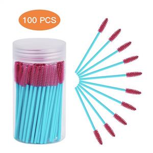 Cuttte 100pcs Disposable Mascara Brushes Wands Eyelash Brush Makeup Applicators Kits for Eyelash Extensions and Mascara Use 