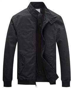 WenVen Men's Causal Cotton Bomber Jacket Classic Outerwear Coat 