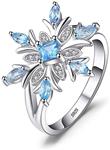 Toporchid Natural Gemstones Ring Bridal Princess Wedding Engagement Strange Ring