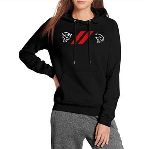 Women Fleece Long Sleeve Dodge SRT Hellcat Hooded Sweatshirt Kangaroo Pocket Novelty Pullover 