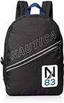 Nautica Little Tonal Zip Mini Backpack for Kids, Black, One Size