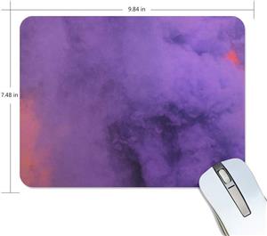 Rh Studio Mouse Pad Smoke Purple Shroud Customized Rectangle Non-Slip Rubber Mousepad Gaming Mouse Pad Mat 9.8x7.5-inch