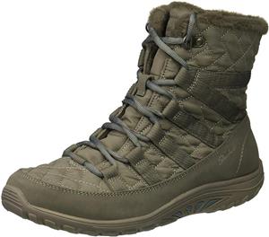 Skechers Women's Reggae Fest-Moro Rock-Short Quilted Lace Up Bootie Ankle Boot