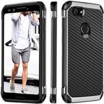 BENTOBEN Google Pixel 3 Case Black, Google Pixel 3 Case (2018), Slim Shockproof PC Soft TPU Cover Cool Carbon Fiber Texture Anti-Slip Full Body Protective Phone Case for Google Pixel 3, Black