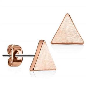 Inspiration Dezigns Pair of Earrings Studs Solid Triangle 316L Surgical Steel 