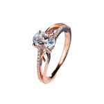 Roumin Rings for Women Exquisite Women Oval Ring Diamond Jewelry Bride Engagement Wedding Ring