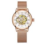 Chronomart Women's Orkina Rose Gold Automatic Self-Winding Stainless Steel Bracelet Strap Wrist Watch ORK-W-0003