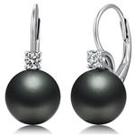 Pearl Drop Earrings Simulated Dangle Shell Pearl Sterling Silver Earrings Great for Women Girls