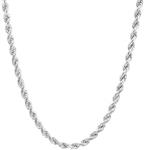 NYC Sterling Unisex Sterling Silver 3.5MM Diamond-Cut Rope Chain Necklace