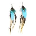 Feather Earrings Handmade Natural Long Feather Dangle Earrings for Women Valentine's day Mother's day Gift