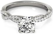 1/2ct Diamond Engagement Ring Infinity Twist 14k White Gold