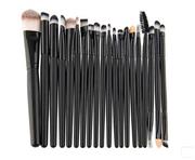 KOLIGHTSet of 20pcs Black Makeup Sets Powder Foundation Eyeshadow Eyeliner Lip Cosmetic Brushes