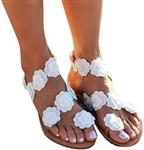 Photno ❤❤ Women's Fashion Hawaiian Flowers Gladiator Flat Sandals Beach Shoes