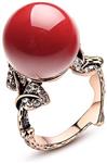 Mrsrui Vintage Simulate Ruby Solitaire Ring for Women Girl in Love Wedding Jewelry Party Wear