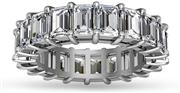 Madina Jewelry 5.00 ct Emerald Cut Diamond Eternity Wedding Band Ring in Platinum