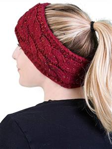 Womens Winter Knitted Headband - Soft Crochet Bow Twist Hair Band Turban Headwrap Hat Cap Ear Warmer 