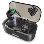 Wireless Earbuds-BESTSIN T1 PODS Bluetooth 5.0 in-Ear True TWS Earbuds HiFi Deep Bass Sound Auto Pairing 4g Light Weight 16H Long Playtime Earbuds Sport Headphones with Charging Box (Black)