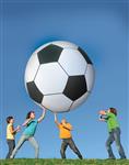 BigMouth Inc Gigantic 6' Foot Tall Soccer Ball, Made of Durable Plastic, Patch Kit Included