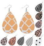 10 Pairs Leather Earrings Teardrop Leather Earrings Petal Drop Leaf Dangle Earrings for Girls Women