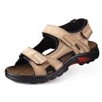 YING LAN Men's Leather Summer Trail Outdoor Fisherman Breathable Sport Beach Sandals Comfort Water Shoes