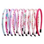 Candygirl Girls' Flora Stripe Heart Alice Hair Band Girls headbands For Girls Value Pack(Assorted 10pcs per Pack)