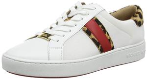 Michael Kors Women's Mindy White Pierced Leather and Fabric Sneaker.