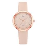 Womens Watches,2019 Summer Deals Fashion Casual Trend Rose With Diamond Matte Dial Belt Quartz Watch(Beige)