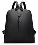 Hot Style Women Real Genuine Leather Backpack Purse SchoolBag for ladies by Coolcy (Black)