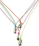 Pame Design Ultraviolet Shell Necklace - Celebrity Favorite Bohemian Beach Inspired Organic Vibe Surf Jewelry, The Best Minimalist, Edgy, Bold Handmade Unique Adjustable Neon Necklaces of The Ocean