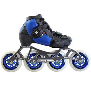 Atom Luigino Kid's 4 Wheel Adjustable Challenge Outdoor Inline Skate Package (Atom Matrix 90mm,Firm,Bionic Swiss) 