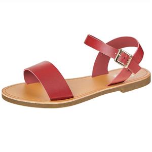 Women's Shoe Comfort Simple Basic Ankle Strap Flat Sandals