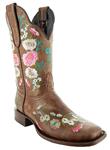 Soto Boots Women's Jasmine Floral Square Toe Cowgirl Boots M50043