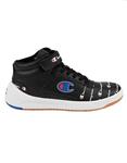 Champion Women's Super C Court Leather Allover Print Mid Top Sneaker