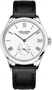 Agelocer Luxury Brands Watch Mechanical Watch Men's Sport Leather Date Window Day Roman Numerals Men's Watches 