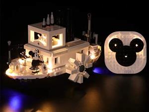 لگو سری Disney مدل Steamboat Willie کد 71040 LED Light Kit For Lego 21317 Ideas Set no Included 