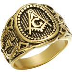 Jude Jewelers Retro Vintage Stainless Steel Masonic Master Freemason Biker Ring