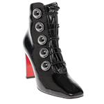 Christian Louboutin Women's Lady See Vintage Patent Calf Leather Booties Black