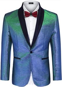 COOFANDY Men's Fashion Suit Jacket Blazer One Button Luxury Weddings Party Dinner Prom Tuxedo Gold Silver 