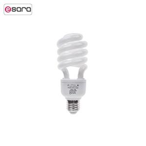 لامپ کم مصرف 25 وات تمام پیچ زمرد پایه E27 Zomorrod Semi Spiral  25W E27 Compact Fluorescent