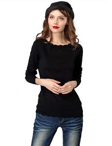 Artka Women's Vintage Slim Knit Wool Blend Sweaters Pullover with Long Sleeves Base Layer Tops